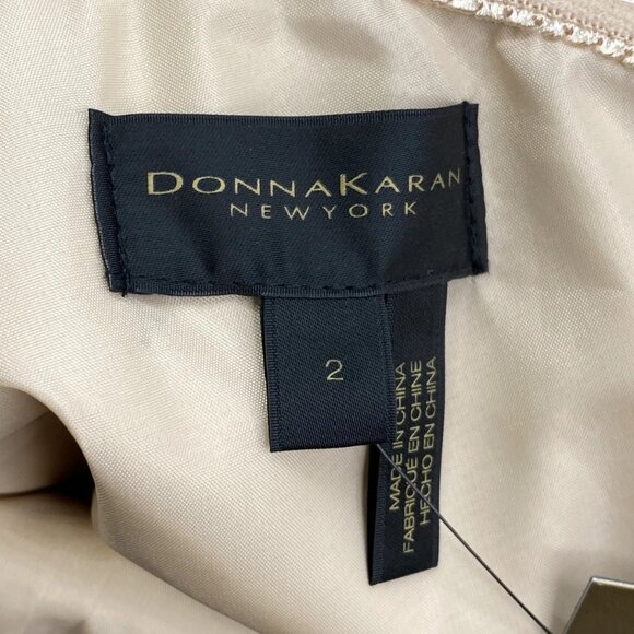 Donna Karan Women’s One-Shoulder Bow Maxi Ball Gown Size 2 Ash Brown Floral - Picture 5 of 10